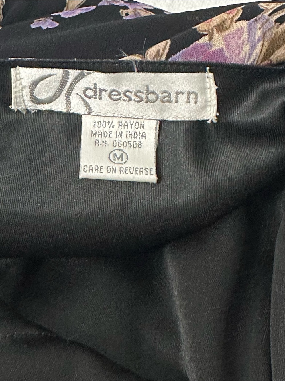 Vtg Dressbarn Floral Maxi Dress Sz M Whimsigoth 90s Grunge Dark Romantic Fairy - Picture 5 of 10